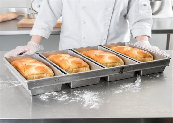 RK Bakeware China Foodservice NSF Custom 680g 4 Strap Glazed Nonstick وجبة الخبز