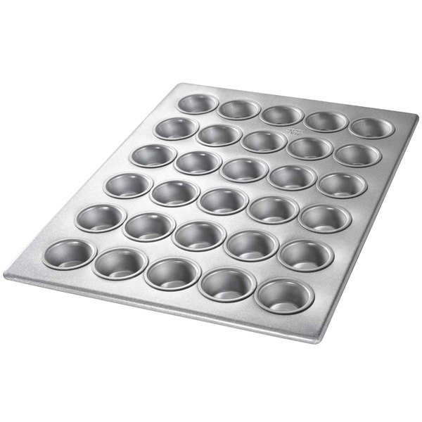 Rk Bakeware China-42754 12 Cup Glazed Aluminized Steel Mini Crown Muffin Pan/ Cruffin Pan/ Cruffin Tray