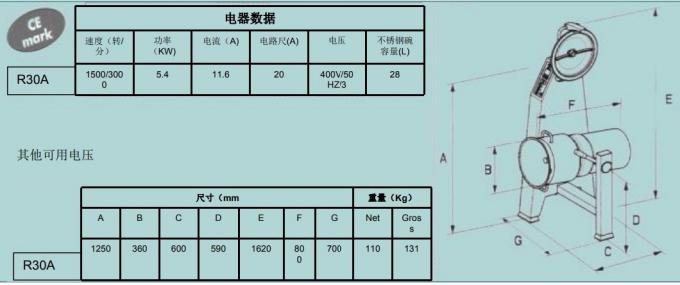 Rk Baketech China R30 T 30L Vertical Cutter Mixers for Food Processing