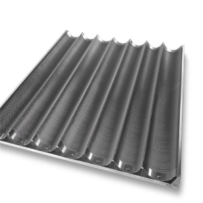 RK Bakeware China Foodservice NSF سيكون زجاجي 800*600mm 8 فلوتات قناة الألومنيوم الفرنسية باغيت