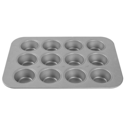 Rk Bakeware الصين-42754 12 كوب زجاجية الألومنيزية الفولاذ ميني تاج فطائر الكعك المقلاة / طاسة كروفين / علبة كروفين