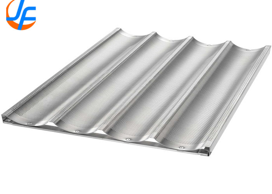 RK Bakeware الصين 6 فلوتات ألومنيوم باغيت بان 18 &quot;× 26&quot; زجاجية