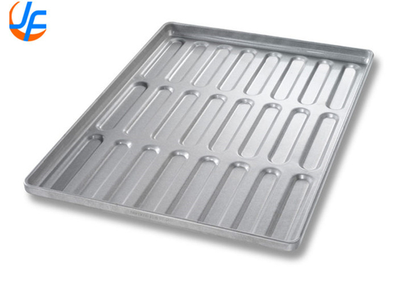 RK Bakeware الصين خدمة الطعام 42465 التجارية 32 العفن الزجاجية الفولاذ المسمارية المجمعة هوت دوغ بون بان