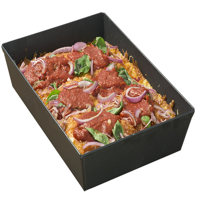 RK Bakeware الصين خدمة الطعام معطف صلب الألومنيوم مقلاة بيتزا ديترويت