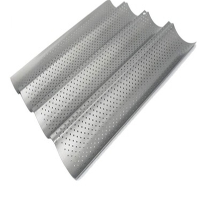 RK Bakeware الصين الخدمات الغذائية NSF الألومنيوم 3 حفرة الخبز الفرنسي باغيت بطاقات الخبز