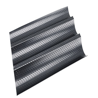 RK Bakeware الصين الخدمات الغذائية NSF الألومنيوم 3 حفرة الخبز الفرنسي باغيت بطاقات الخبز