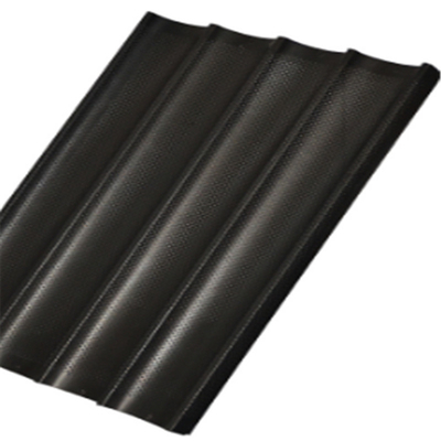 RK Bakeware الصين الخدمات الغذائية NSF الألومنيوم 3 حفرة الخبز الفرنسي باغيت بطاقات الخبز