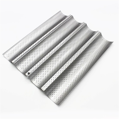 RK Bakeware الصين الخدمات الغذائية NSF القوالب الثلاثية المثقوبة باغيت طاسة الخبز الفرنسية