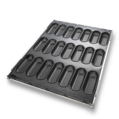 RK Bakeware الصين خدمة الطعام NSF مقلاة هوجي بون / سلايدر بون بان / مربع Ciabatta رول خبز الوعاء