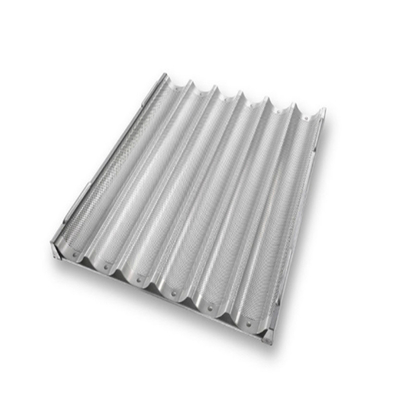 RK Bakeware China Foodservice NSF سيكون زجاجي 800*600mm 8 فلوتات قناة الألومنيوم الفرنسية باغيت