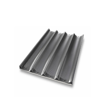 RK Bakeware China Foodservice NSF سيكون زجاجي 800*600mm 8 فلوتات قناة الألومنيوم الفرنسية باغيت