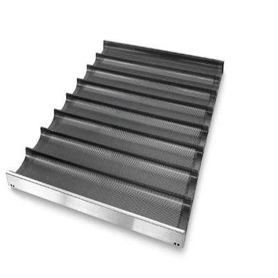 RK Bakeware China Foodservice NSF سيكون زجاجي 800*600mm 8 فلوتات قناة الألومنيوم الفرنسية باغيت