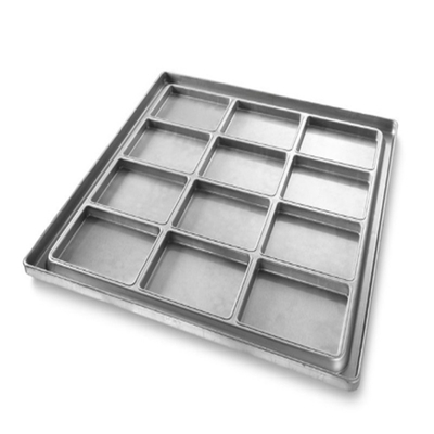 RK Bakeware الصين خدمة الطعام NSF الزجاج غير المقيد مستطيل مربع ألومنيوم بيتزا المقلاة