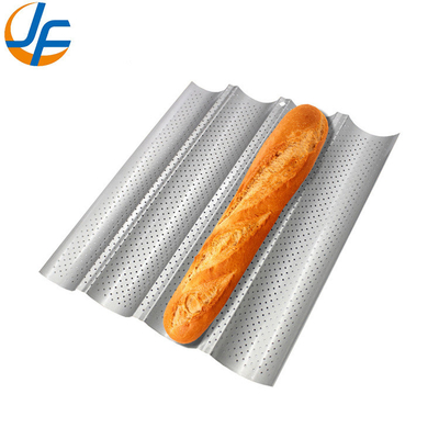 Rk Bakeware China-49053 5 Loaf Nonstick 600*400 ألومنيوم Uni-Lock Baguette Tray / فرنسي خبز المقلاة
