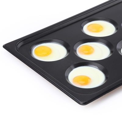 Rk Bakeware الصين-Gastronorm Gn 1/1 ألومنيوم ناقل الخبز الخفيف 530X325mm مع 8 القوالب للبيض
