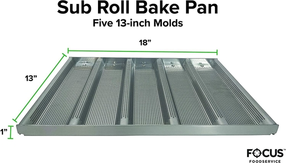 RK Bakeware الصين خدمة الطعام NSF Bakeware التجارية 5 Count 3 Inch Sub ساندوتش رول علبة الخبز