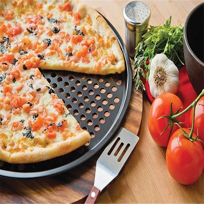 Rk Bakeware الصين المصنع-Nonstick ألومنيوم البيتزا القرص مع الحافة