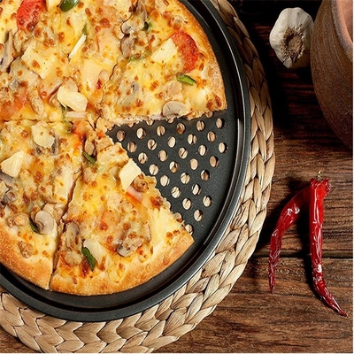 Rk Bakeware الصين المصنع-Nonstick ألومنيوم البيتزا القرص مع الحافة