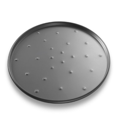 RK Bakeware الصين خدمة الطعام NSF 9 بوصة الألومنيوم المطحونة المستديرة مثقوبة بيتزا وعاء