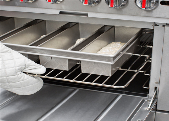 RK Bakeware الصين-شيكاغو المعدنية 4 حزام زجاجية ألومنيزية Pullman خبز وعاء خبز وعاء 13 &quot;x 4&quot; x 4 &quot;