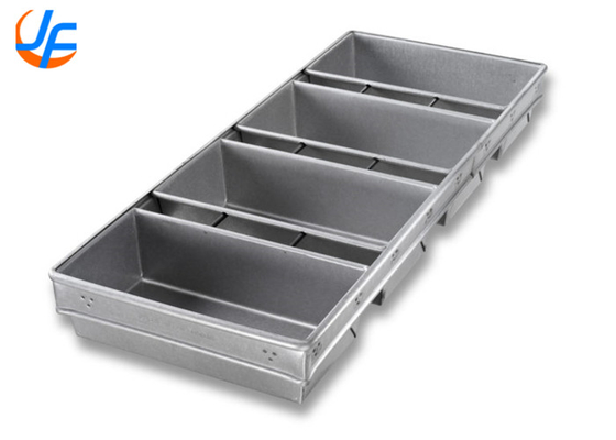 RK Bakeware الصين-شيكاغو المعدنية 4 أحزمة مفتوحة فوق بولمان خبز وعاء زجاجي للمخابز بالجملة