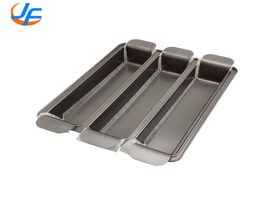 RK Bakeware الصين الخدمات الغذائية NSF Telfon معطف ألومنيوم خبز المقلاة بولمان ثلاثة كوب خبز المقلاة النحاس Trisagna