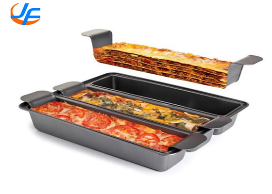 RK Bakeware الصين الخدمات الغذائية NSF Telfon معطف ألومنيوم خبز المقلاة بولمان ثلاثة كوب خبز المقلاة النحاس Trisagna