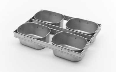 RK Bakeware الصين خدمة الغذاء NSF 600g غير صلب 4 أحزمة مزرعة ساندوتش أبيض خبز علبة