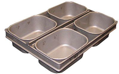 RK Bakeware الصين خدمة الغذاء NSF 600g غير صلب 4 أحزمة مزرعة ساندوتش أبيض خبز خبز وعاء