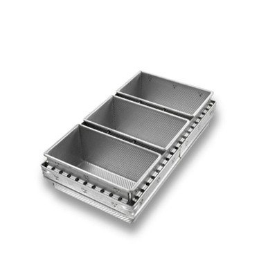 Rk Bakeware الصين-شيكاغو المعدنية الصناعية 4 أحزمة السيليكون الزجاجية غير المقشرة Pullman الخبز العفن