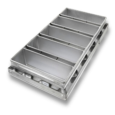 Rk Bakeware الصين-شيكاغو المعدنية الصناعية 4 أحزمة السيليكون الزجاجية غير المقشرة Pullman الخبز العفن