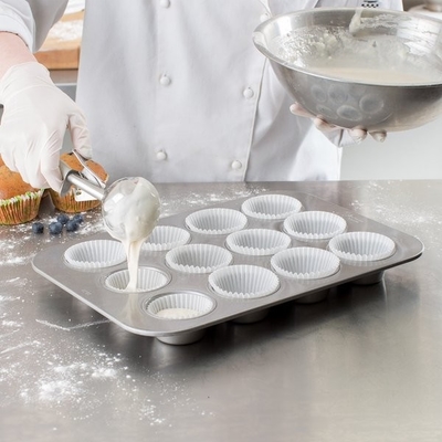 RK Bakeware الصين - 12 مقصورة المفروشة 1.5 ملم كعكة الخبز المقلاة المزخرفة من الفولاذ الألومنيزي