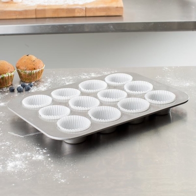 RK Bakeware الصين - 12 كوب 3 أوقية مقلاة فطائر غير صلبة Fda علب الخبز التجارية من الألومنيوم