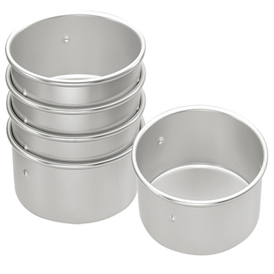 Rk Bakeware الصين مستطيل مستدير قابلة للإزالة الألومنيوم الكعكة القالب الكعكة وعاء الكعكة علبة