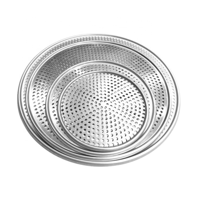 وعاء بيتزا 11 بوصة مثقوبة مستديرة مع ثقوب الخبز وعاء بيتزا الألومنيوم وعاء bandejas para panaderia