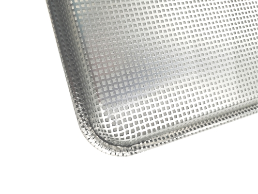 26 × 18 بوصة 1.2mm علبة معدنية مثقوبة ورقة الخبز مسطحة مثقوبة ورقة الألومنيوم سلك في الاطار ورقة علبة