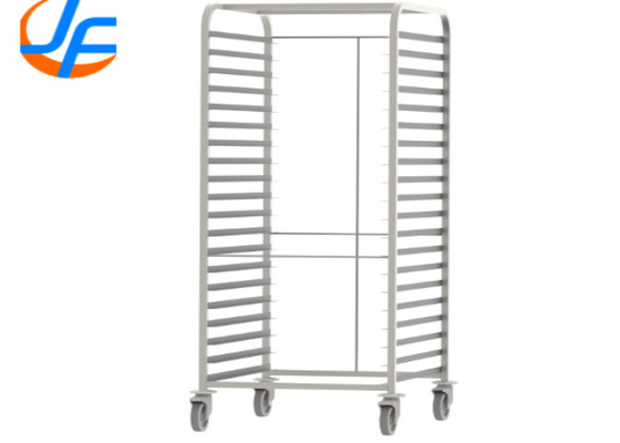 RK Bakeware الصين خدمة الغذاء NSF 600 X 800 سقف الخبز من الفولاذ المقاوم للصدأ عربات الخبز سقف الفرن المزدوج