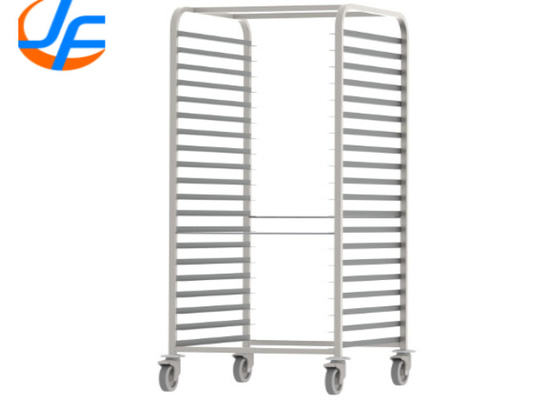 RK Bakeware الصين خدمة الغذاء NSF 600 X 800 سقف الخبز من الفولاذ المقاوم للصدأ عربات الخبز سقف الفرن المزدوج