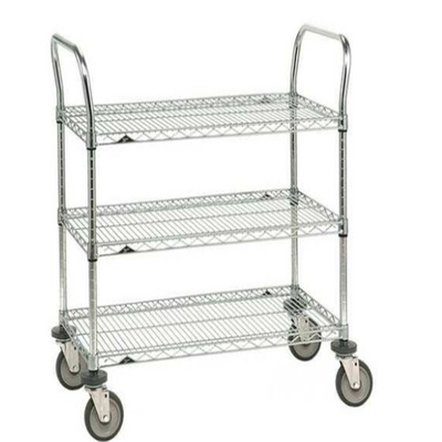 RK Bakeware China Foodservice 18&quot; X 24&quot; X 38&quot; مترو ثلاثة رفات عربة الاستخدام الثقيلة الفولاذ المقاوم للصدأ