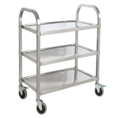 RK Bakeware China Foodservice NSF Winco Suc-30 عربة الطعام من الفولاذ المقاوم للصدأ ذات 3 مستويات