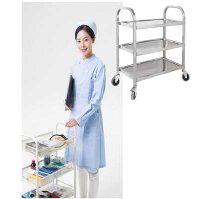 RK Bakeware China Foodservice NSF Winco Suc-30 عربة الطعام من الفولاذ المقاوم للصدأ ذات 3 مستويات