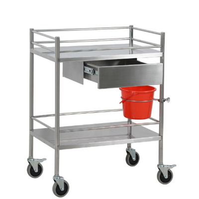 RK Bakeware الصين المستشفى الطبي الملابس عربة الفولاذ المقاوم للصدأ عربة جراحية مع الأدراج