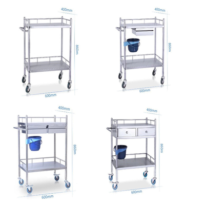 RK Bakeware الصين خدمة الطعام NSF مستشفى الفولاذ المقاوم للصدأ العربة الطبية مع الأدراج