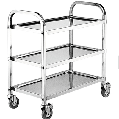 RK Bakeware الصين الطراز المخصص من الفولاذ المقاوم للصدأ مطعم خدمات المطاعم الغذائية النقل عربة الشاي / عربة الشاي للمطبخ