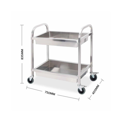 RK Bakeware الصين الخدمات الغذائية NSF صفين الدرج الدرج عربة الفولاذ المقاوم للصدأ