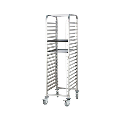 RK Bakeware الصين الخدمات الغذائية NSF المخبز رف التبريد علبة الخبز عربة فرن رف مع 15 علبة