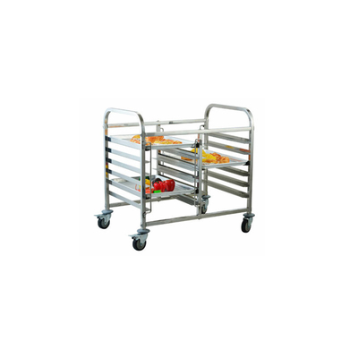 Rk Bakeware China-Z Frame 20 Pan End Load Stainless Steel Nesting Trolley Bun Sheet Pan Rack - تم تجميعه