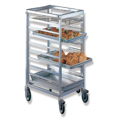 Rk Bakeware China-Z Frame 20 Pan End Load Stainless Steel Nesting Trolley Bun Sheet Pan Rack - تم تجميعه