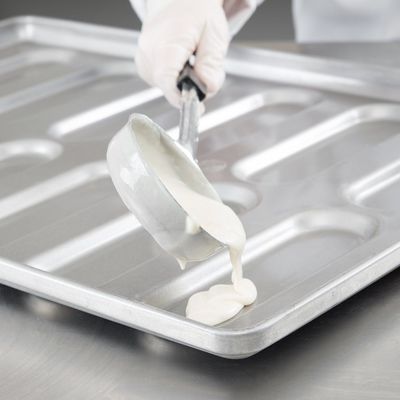 RK Bakeware الصين خدمة الطعام NSF 0215 الزجاجية الألومنيزية الفولاذية المستديرة نهاية هوجي بون بان هامبرجر بون طاولة الخبز
